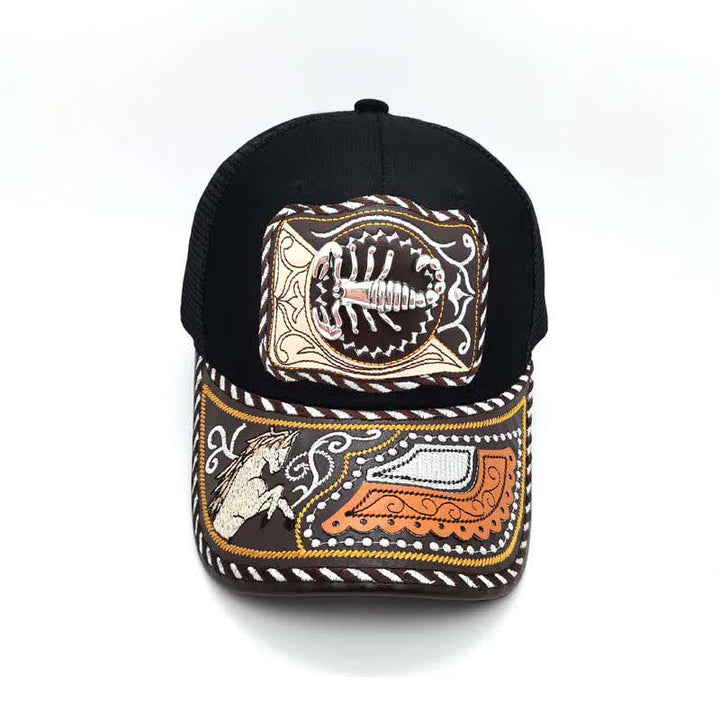 Black 3d Metal Pattern Western Ethnic Fashion Mexican Truck Hat (Pre-Sale) - image 17