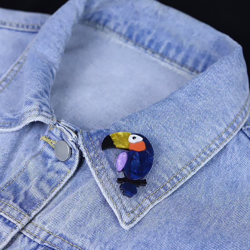 Big-Billed Bird Cartoon Handmade Acrylic Brooch - image 5