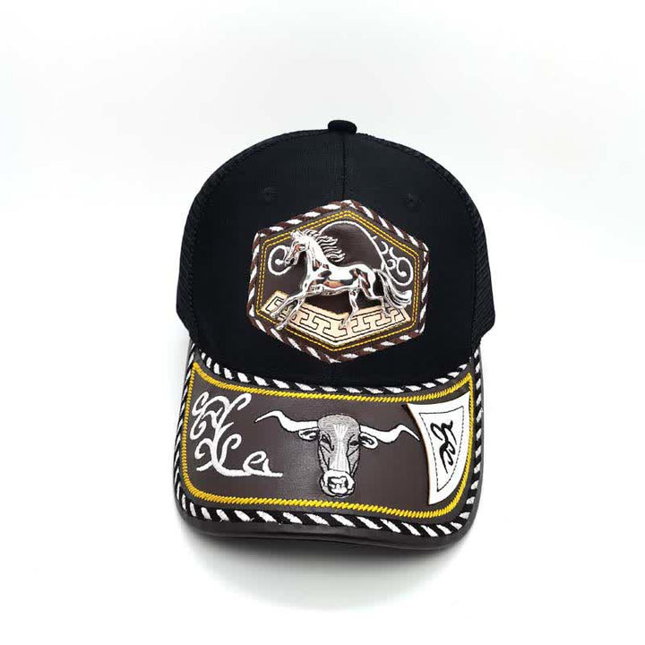 Silver 3d Metal Decor Westerm Embroidery Black Mesh Truck Hat (Pre-Sale) - image 12