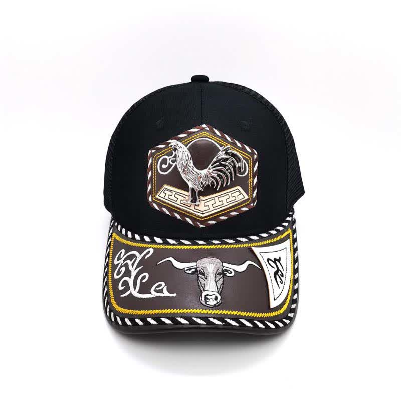 Silver 3d Metal Decor Westerm Embroidery Black Mesh Truck Hat (Pre-Sale) - image 9