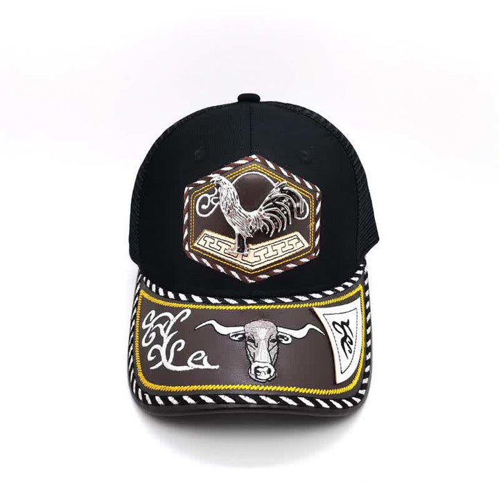 Silver 3d Metal Decor Westerm Embroidery Black Mesh Truck Hat (Pre-Sale) - image 9