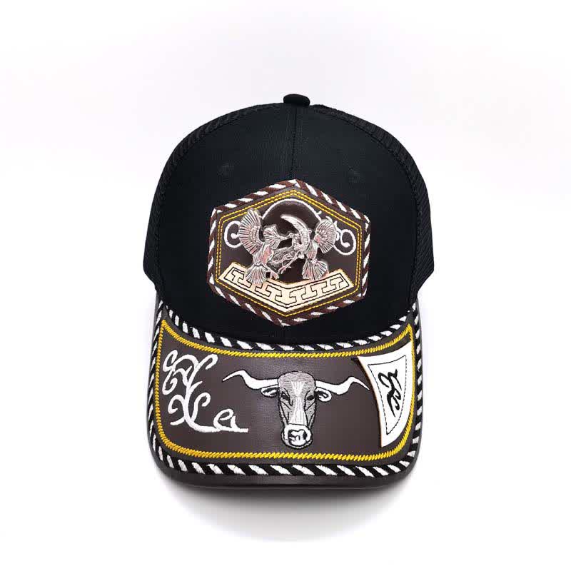 Silver 3d Metal Decor Westerm Embroidery Black Mesh Truck Hat (Pre-Sale) - image 7