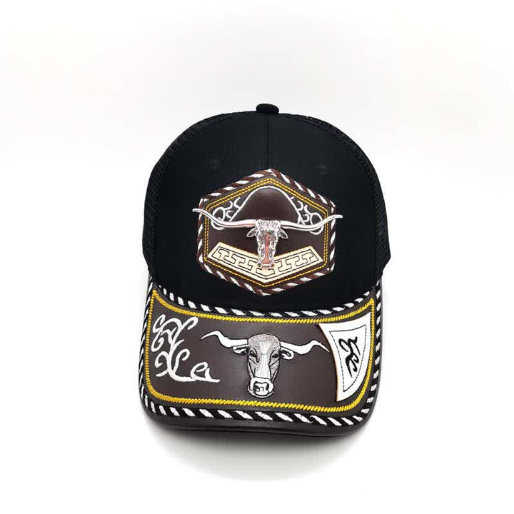 Silver 3d Metal Decor Westerm Embroidery Black Mesh Truck Hat (Pre-Sale) - image 5