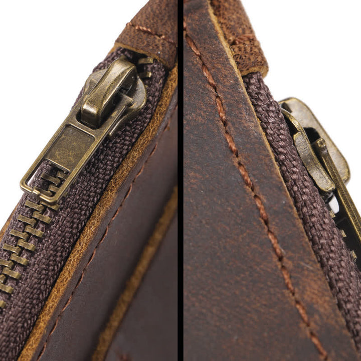 Curved Shape EDC Pocket Wallet Leather Belt Bag - image 7