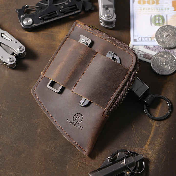 Curved Shape EDC Pocket Wallet Leather Belt Bag - image 3