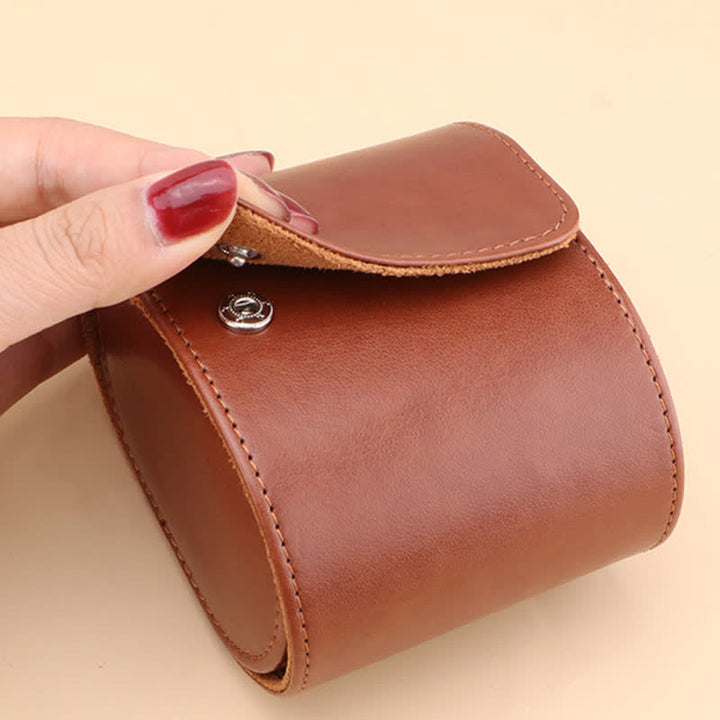 Custom Initials Travel Leather Roll Watch Case - image 5
