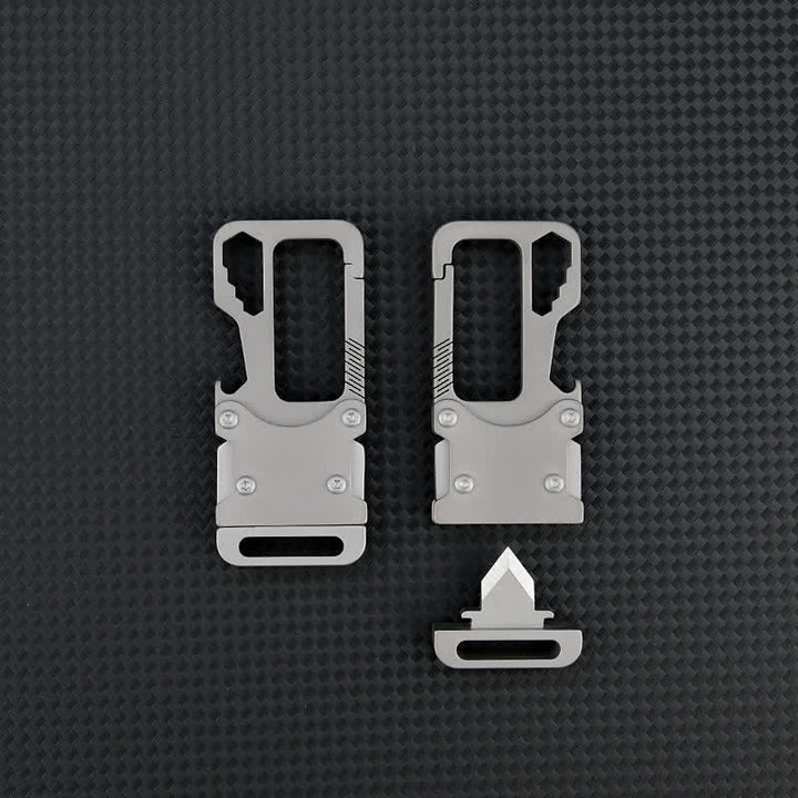 Multi-functional  Carabiner Keychain Clip With Knife - image 10