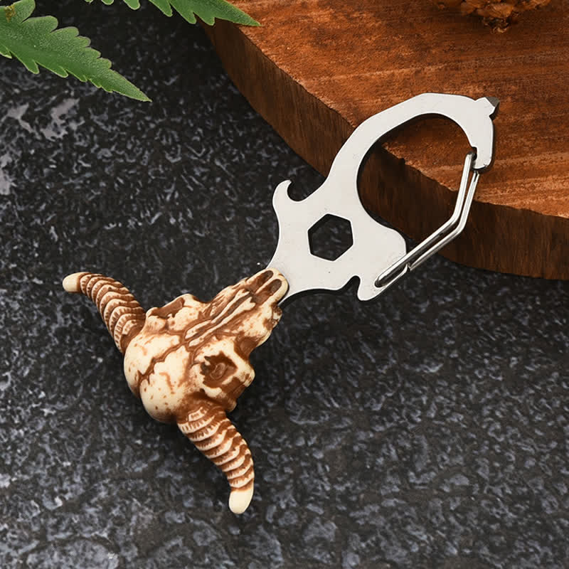 Practical Bull Indian Head Keychain With Hammer Breaker - image 1