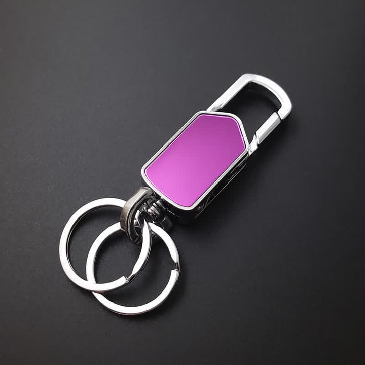 Multifunction 360 Degree Rotatable Keychain With Knife - Pink - image 2