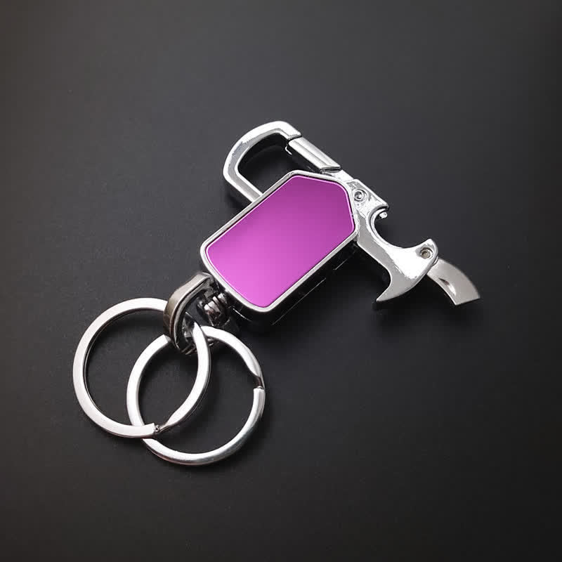 Multifunction 360 Degree Rotatable Keychain With Knife - image 0