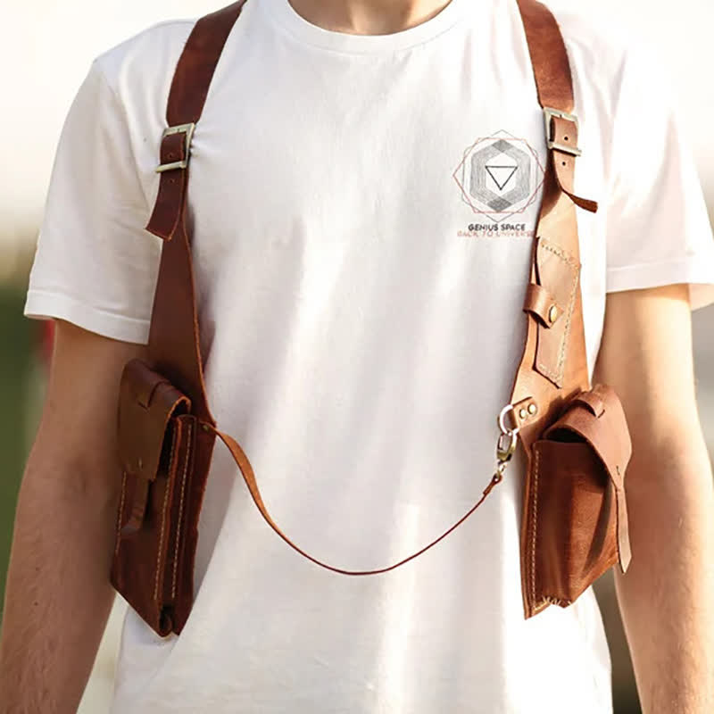 Medieval Look Anti-theft Underarm Double Shoulder Bag - image 2