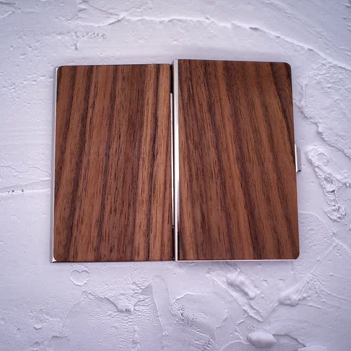 Custom Engraved Name Business Wooden Card Case - image 10
