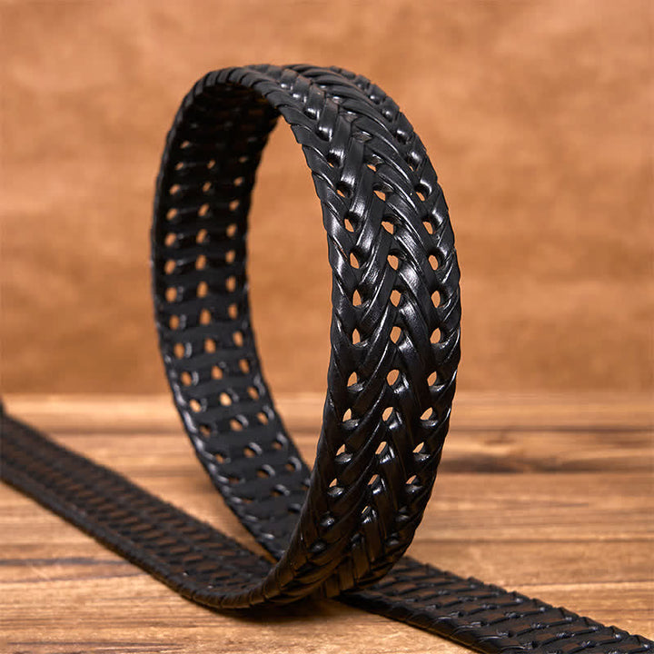 Men's Casual Handwoven Braided Leather Belt - image 10