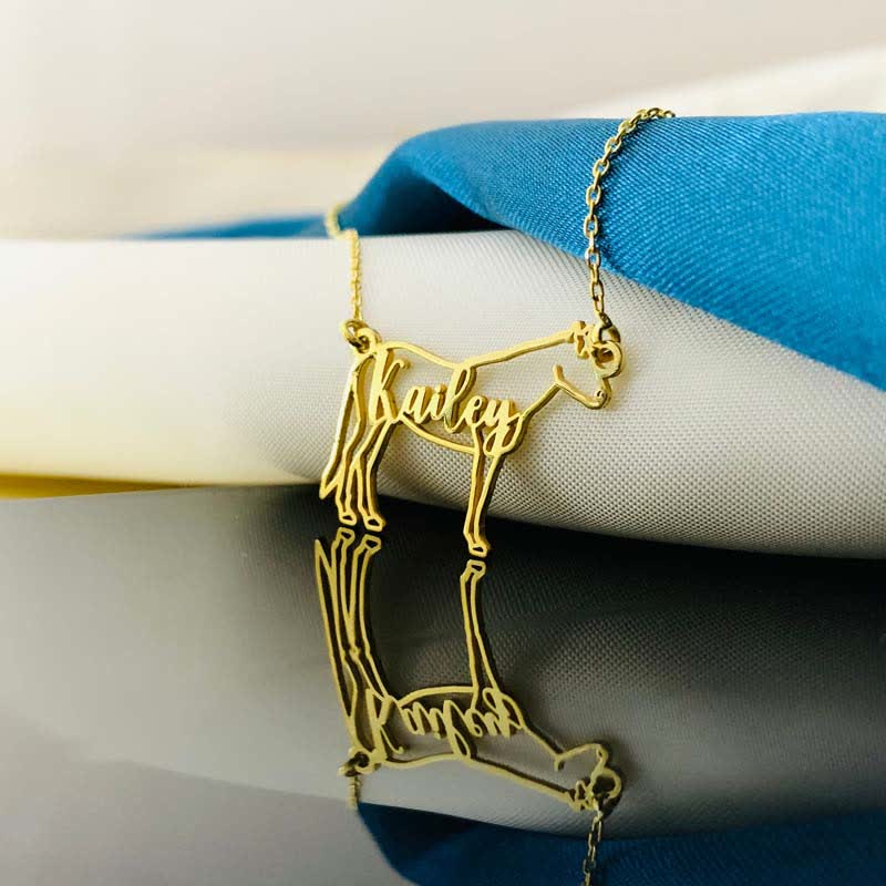 Custom Name Horse Lover Pendant Necklace - image 2
