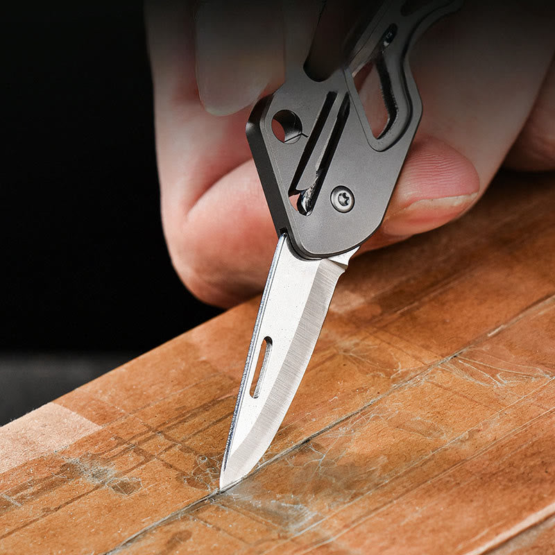 Portable Outdoor EDC-Tool Folding Knife Keychain - image 5