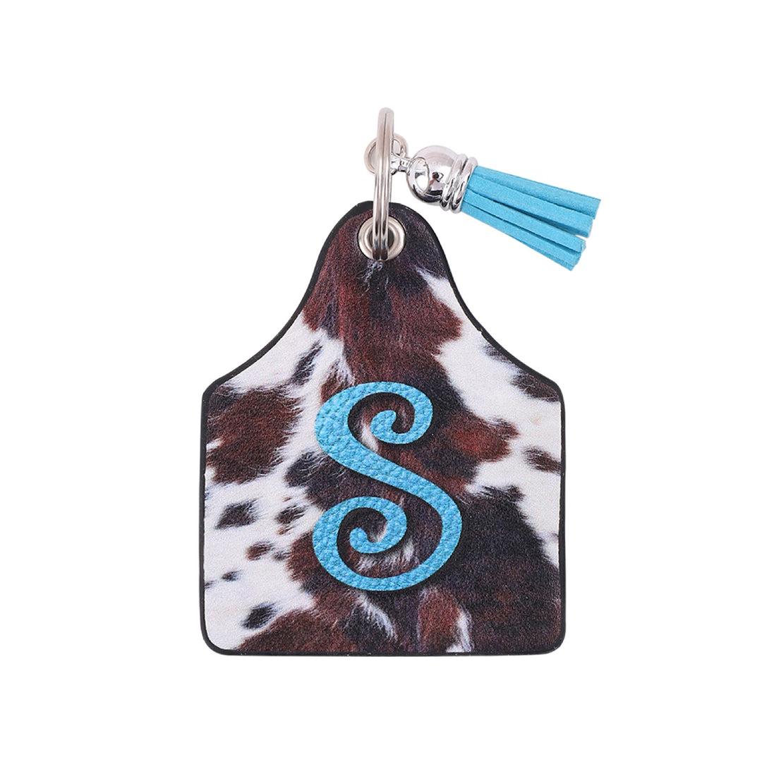 Vintage Western Farm Cow Pattern&Letter Printed Leather Keychain - S - image 17