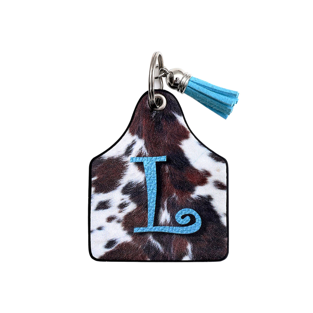 Vintage Western Farm Cow Pattern&Letter Printed Leather Keychain - L - image 11