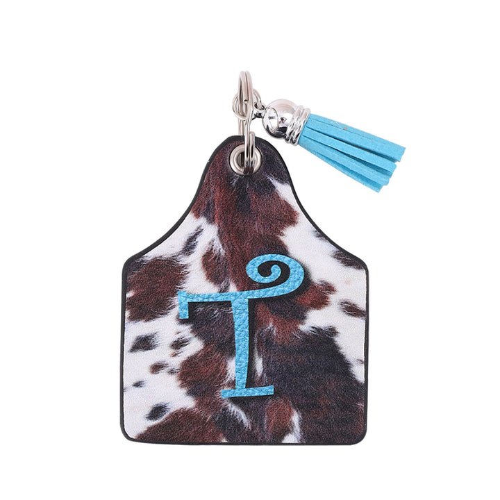 Vintage Western Farm Cow Pattern&Letter Printed Leather Keychain - T - image 17