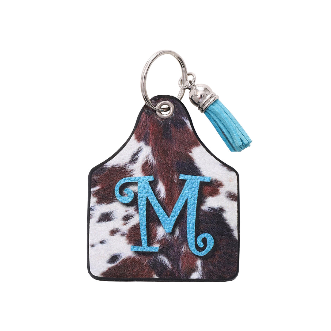 Vintage Western Farm Cow Pattern&Letter Printed Leather Keychain - M - image 12