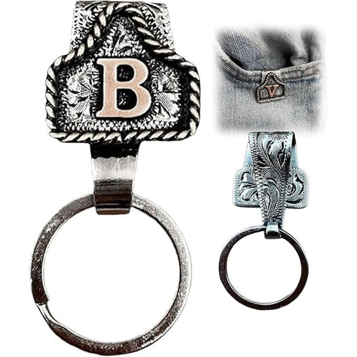Western Cowboy Style Retro Letter Metal Keychain - image 5