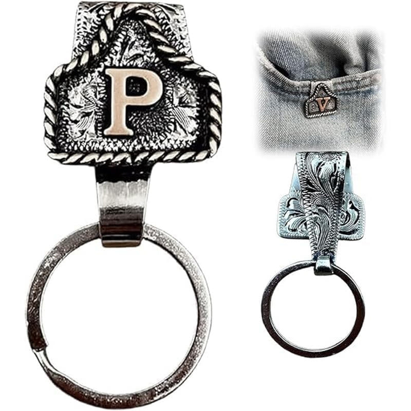 Western Cowboy Style Retro Letter Metal Keychain - image 19