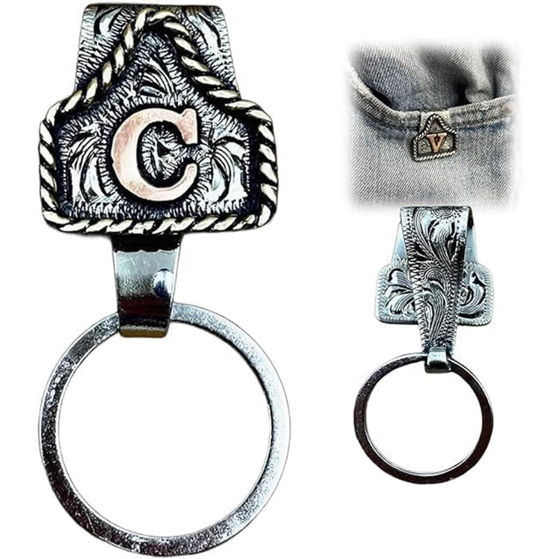 Western Cowboy Style Retro Letter Metal Keychain - image 6