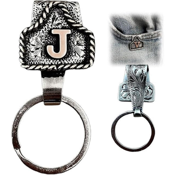Western Cowboy Style Retro Letter Metal Keychain - image 13