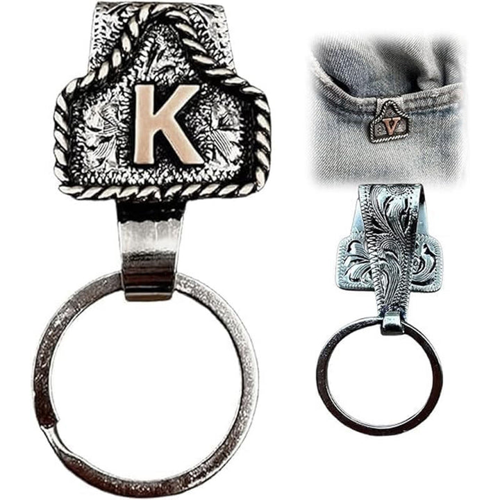 Western Cowboy Style Retro Letter Metal Keychain - image 14