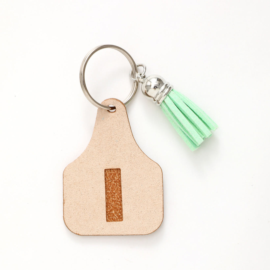 Farm Minimalist Style Letter Green Tassel Keychain - I - image 10