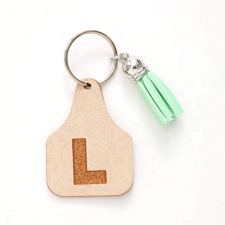 Farm Minimalist Style Letter Green Tassel Keychain - L - image 13