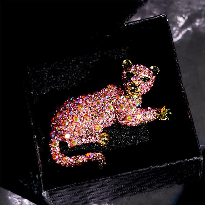Men's Majestic Tiger Large Luxury Sparkling Rhinestone Brooch - image 18