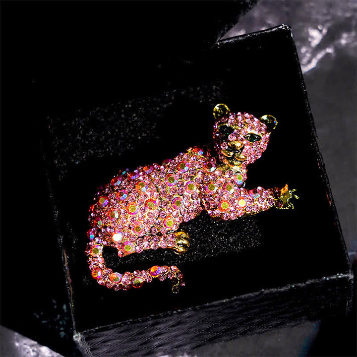 Men's Majestic Tiger Large Luxury Sparkling Rhinestone Brooch - image 18