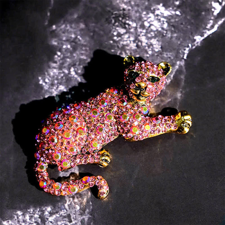 Men's Majestic Tiger Large Luxury Sparkling Rhinestone Brooch - image 17