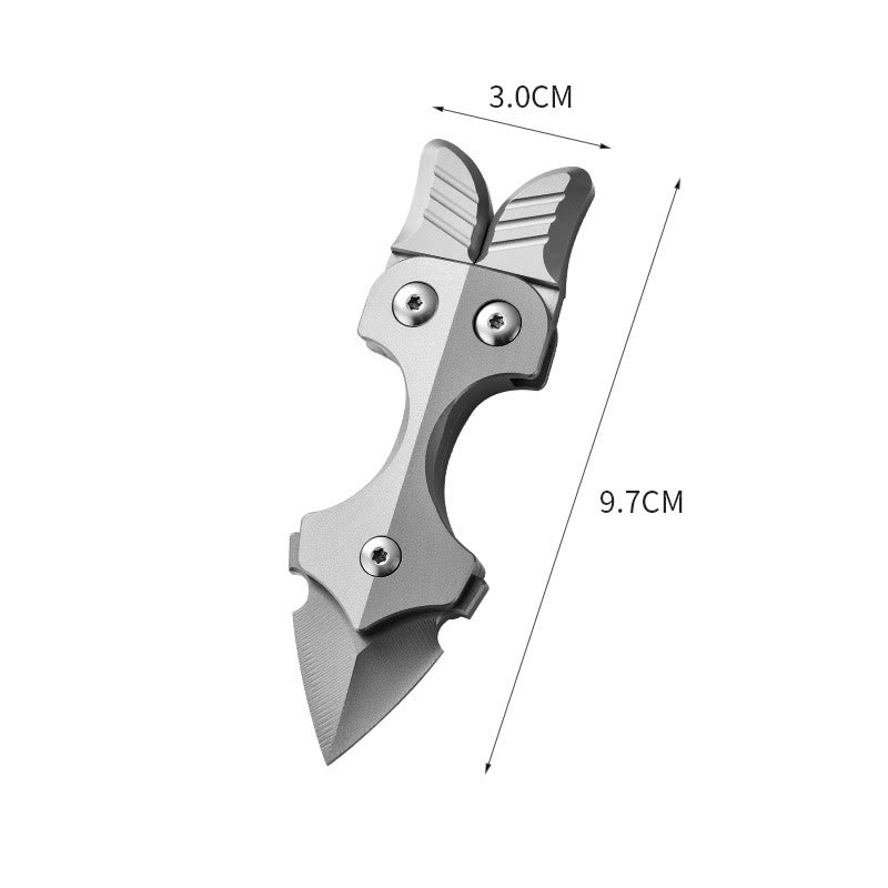 Titanium Alloy Multifunctional Portable Self-defense EDC-Tool Knife - Sandblasting - image 7