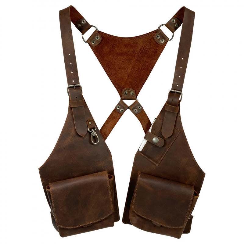 Medieval Style Large-Pocket Wallet Armpit Shoulder Bag - Brown - image 1