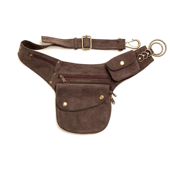 Retro Leisure Travel Hiking Women's Phone Bag Wallet Belt Bag - Coffee - image 10