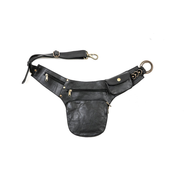 Retro Leisure Travel Hiking Women's Phone Bag Wallet Belt Bag - Black - image 3