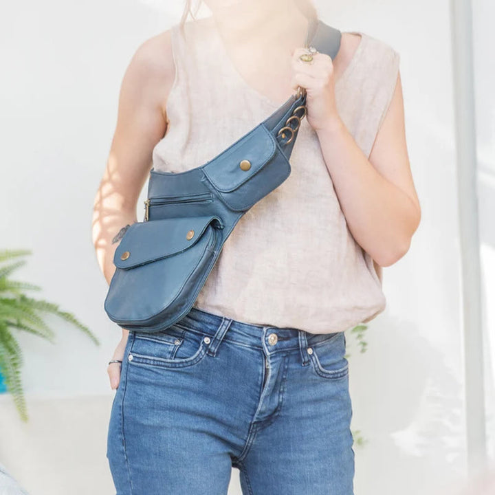 Retro Leisure Travel Hiking Women's Phone Bag Wallet Belt Bag - image 6