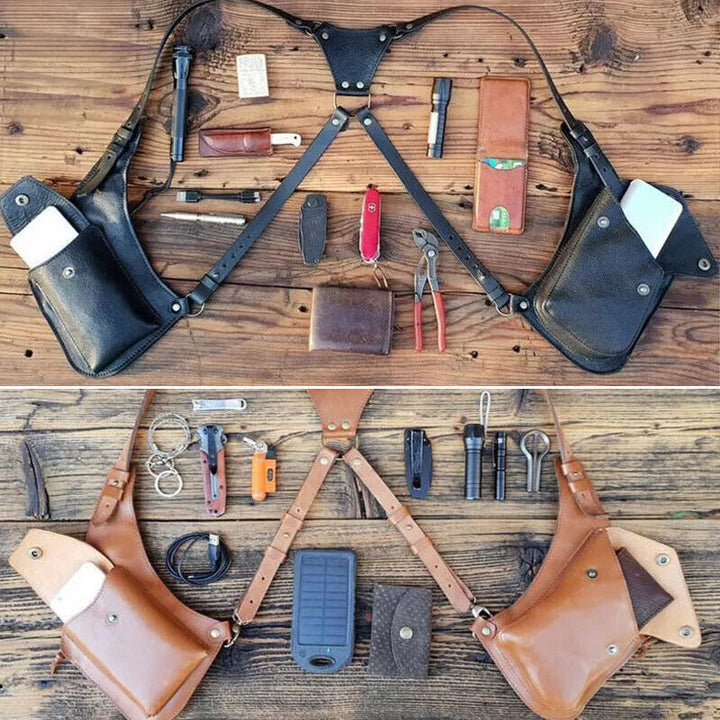 Vintage Men's Viking Large-Capacity Underarm Wallet Shoulder Bag - image 1