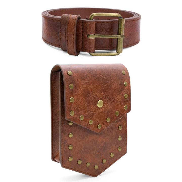 Medieval Style Halloween Cosplay Belt With Rivet Belt Bag - image 3