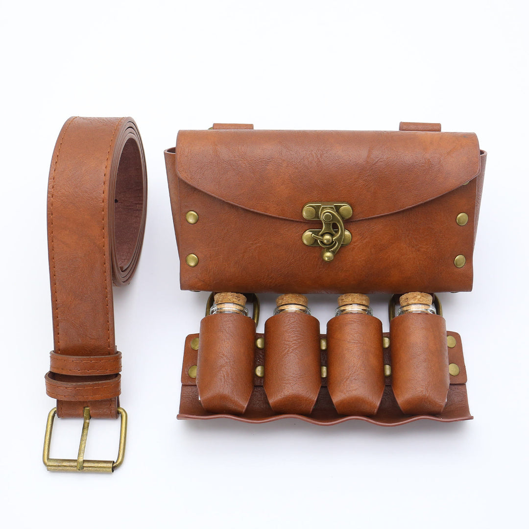 Halloween Cosplay Prop Magic Bottle Waist Pack Viking Belt 3 Pcs - image 6