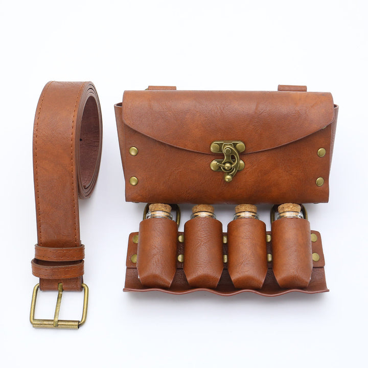 Halloween Cosplay Prop Magic Bottle Waist Pack Viking Belt 3 Pcs - image 6