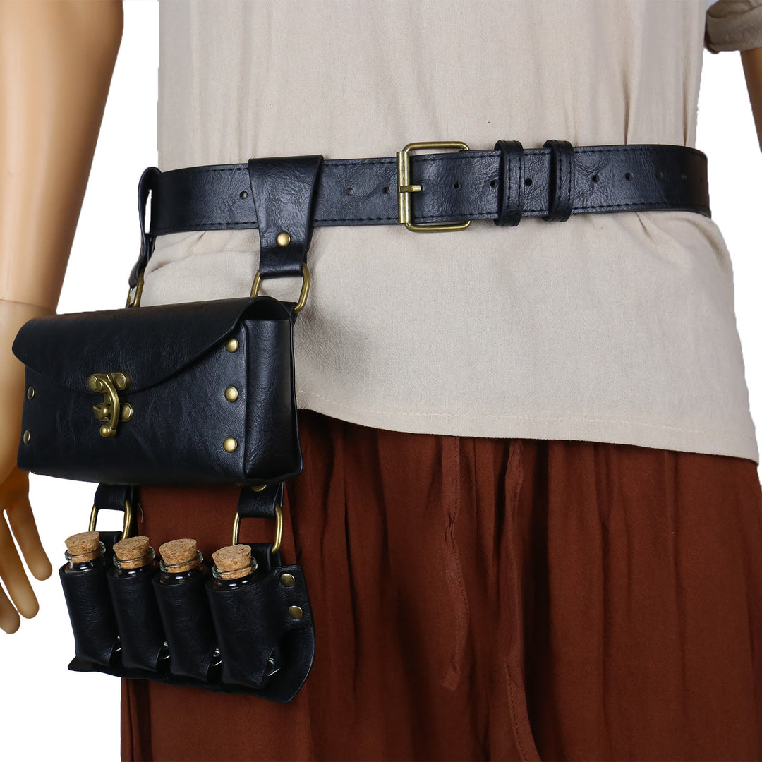 Halloween Cosplay Prop Magic Bottle Waist Pack Viking Belt 3 Pcs - image 1
