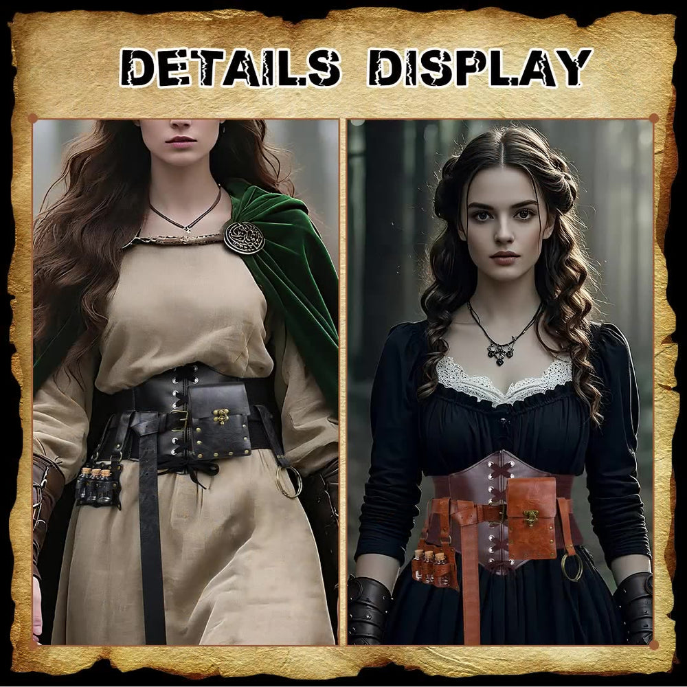 Halloween Women's Cosplay Viking Belt Set Accessories 5 Pcs - image 2