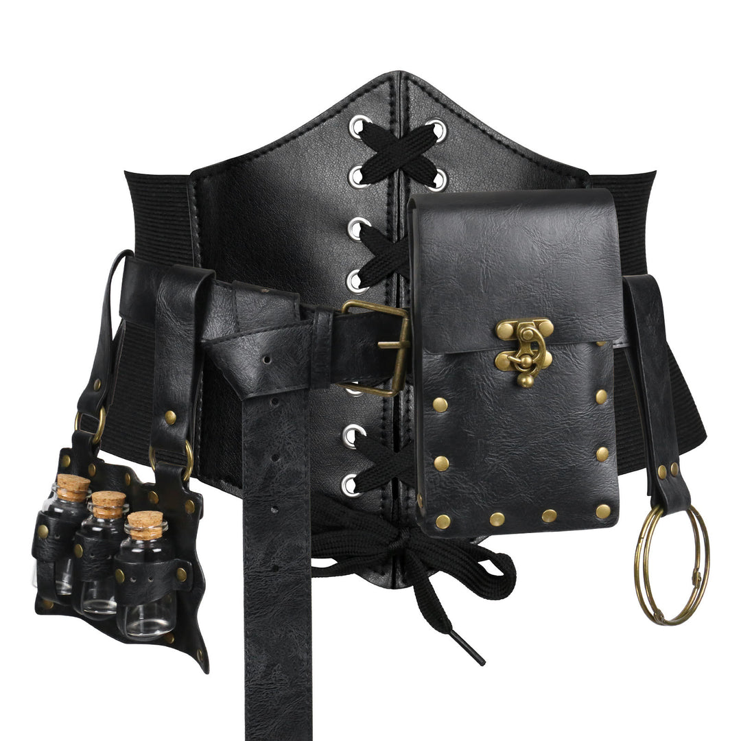Halloween Women's Cosplay Viking Belt Set Accessories 5 Pcs - image 3