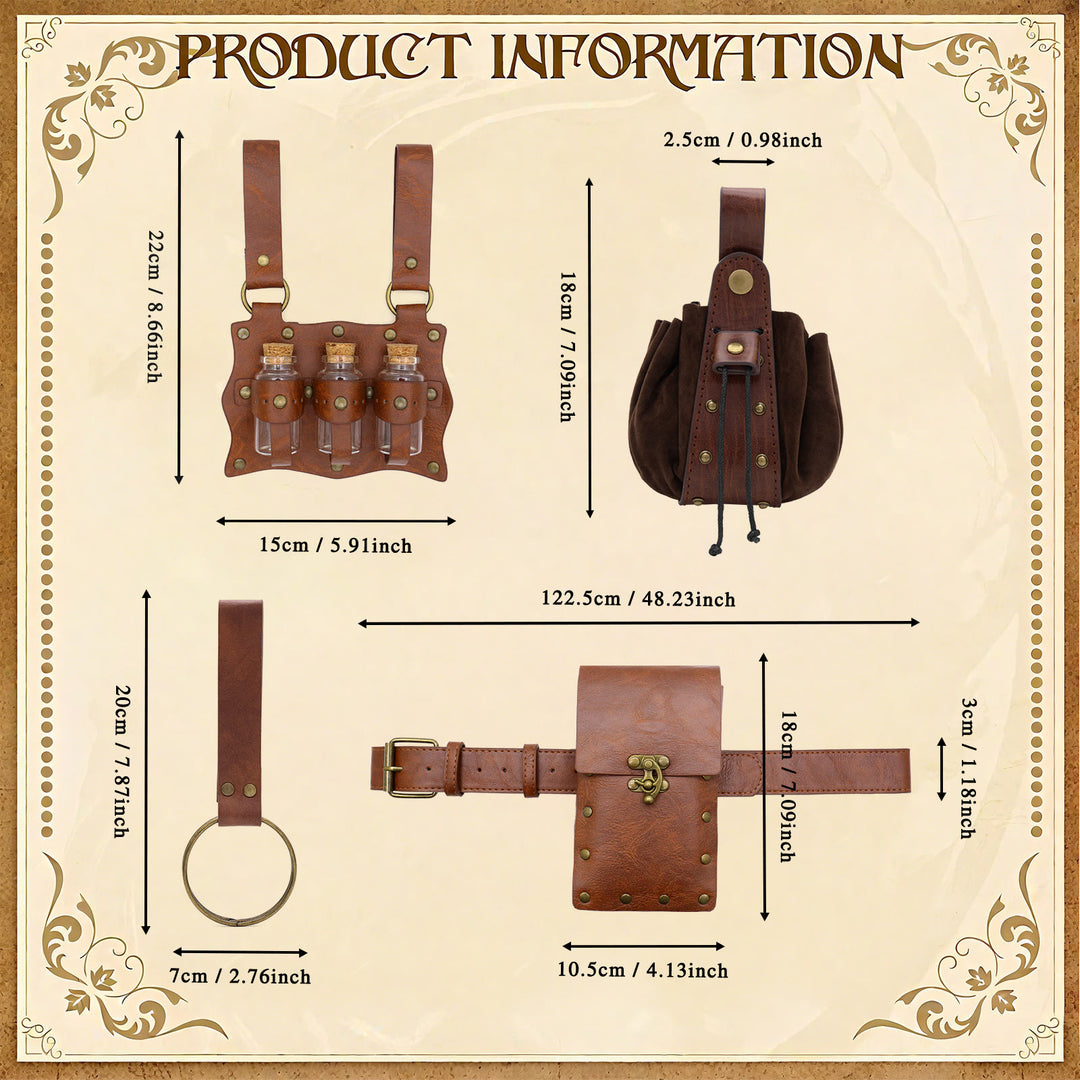 Halloween Cosplay Magic Bottle Waist Bag Wallet Belt Set - image 9