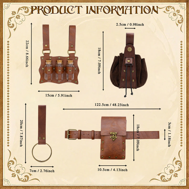 Halloween Cosplay Magic Bottle Waist Bag Wallet Belt Set - image 9