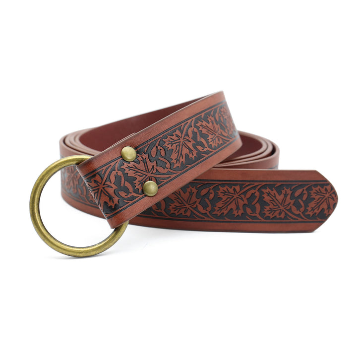 Halloween Cosplay Costume Maple Leaf Embossed Viking Belt Set - image 3
