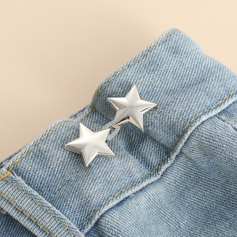 Removable Waist Adjuster Pentagonal Star Shaped Belt Clip - Silver - image 2