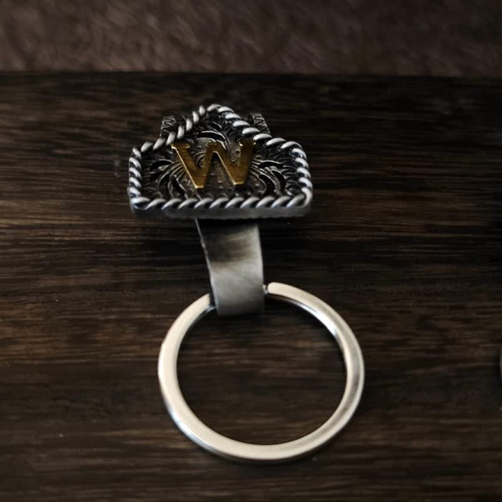 Western Cowboy Style Retro Letter Metal Keychain - image 2